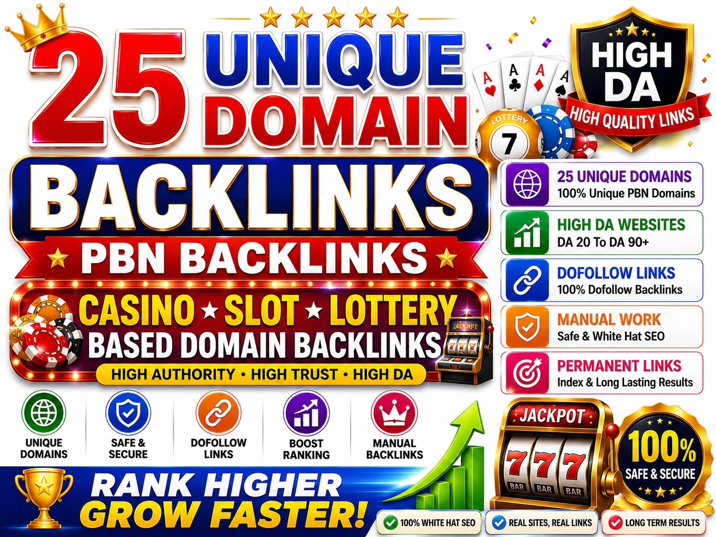Dominate your website ranking with powerful pbn casino/slot/lottery-based domain backlinks 