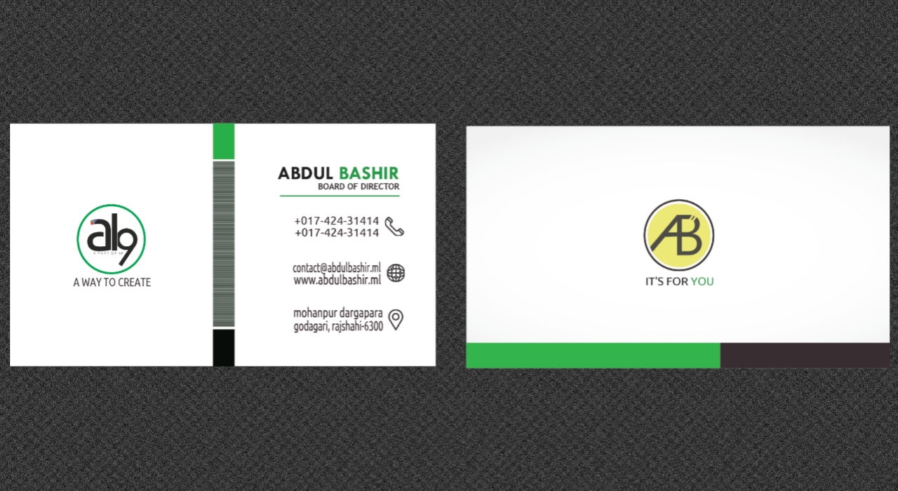 Professional & attractive business card design 