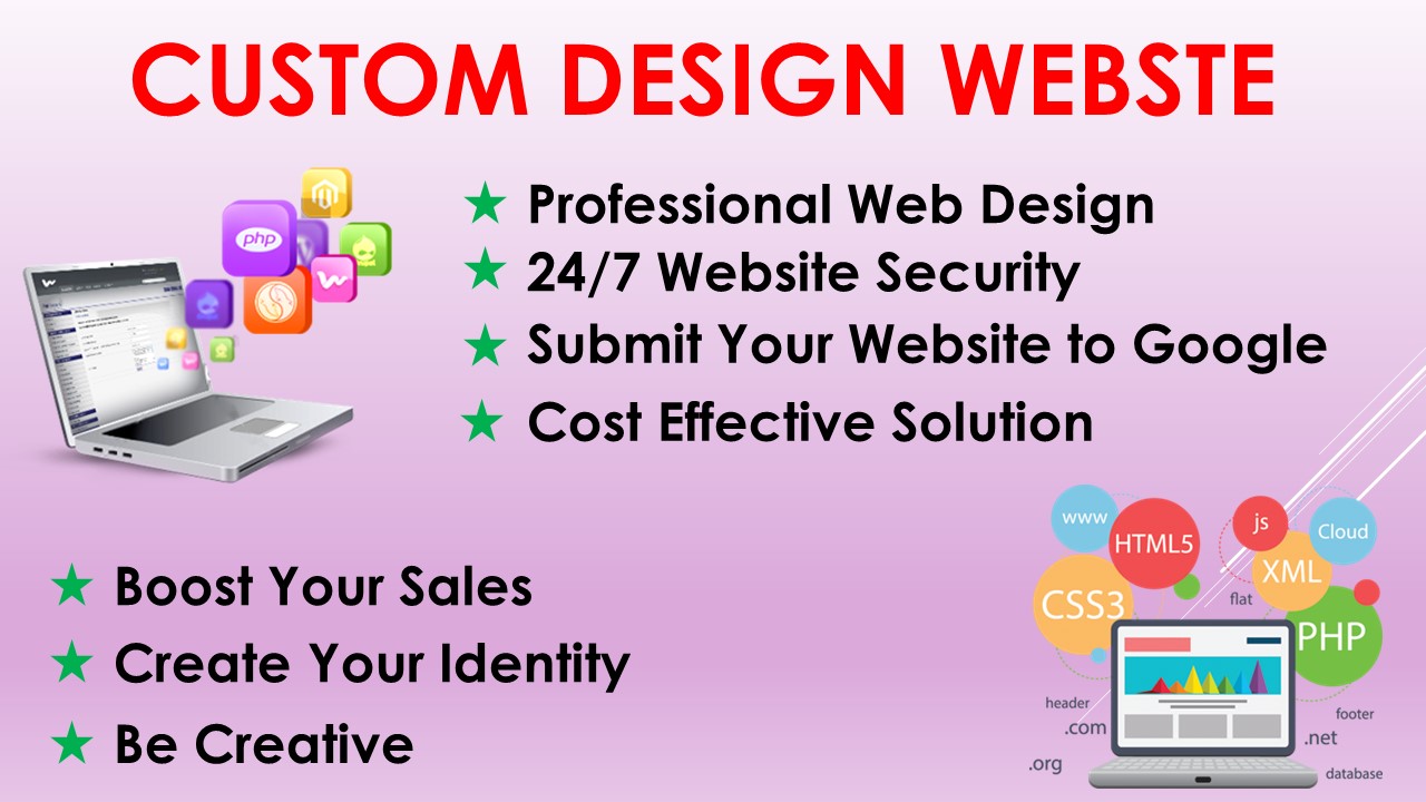 I provide complete package of domain, hosting & Website Design