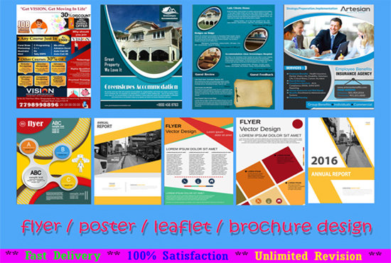 Flyer, Brochure and Poster Design Service