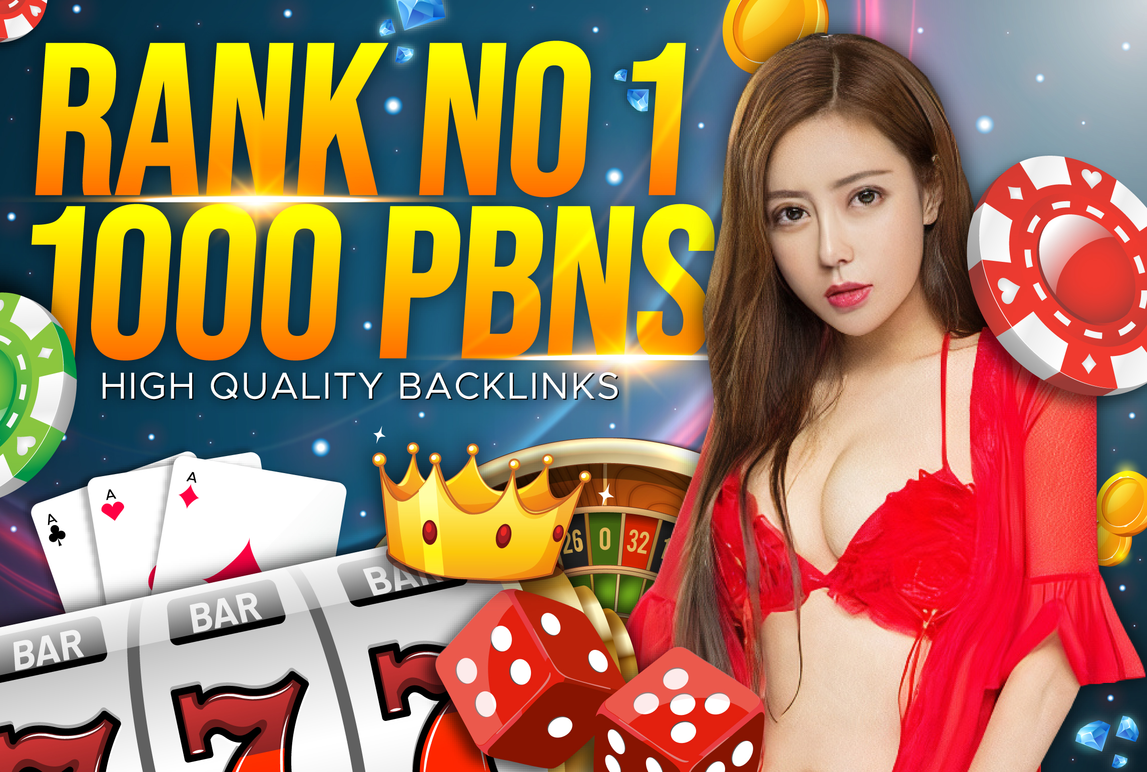 Rank your website with 999 PBNs Casino Online Poker sports Betting Gambling Websites