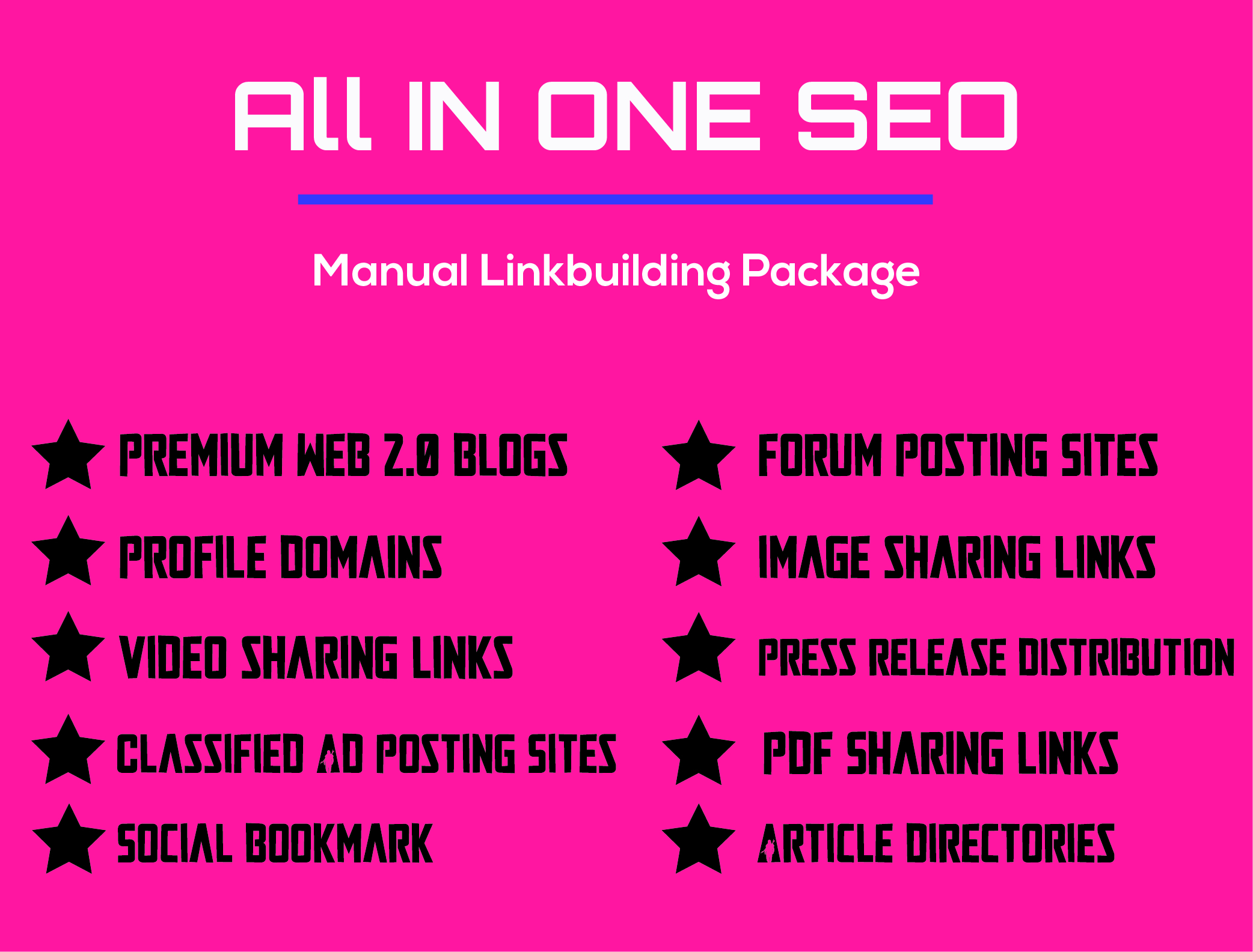White Hat SEO 100 Backlinks, All In One SEO Manual Link-Building Service