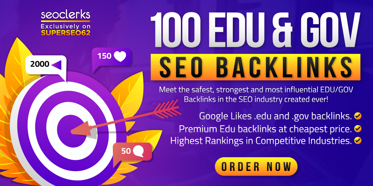 100 EDU/GOV AUTHORITY Backlinks Manually Created From TOP Universities Domains