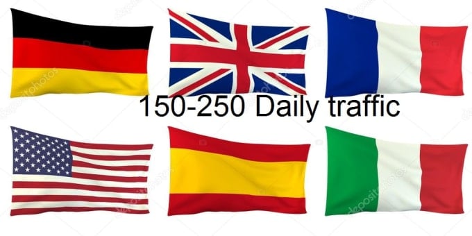 Daily traffic German, USA, UK, Italy, France, Sp...