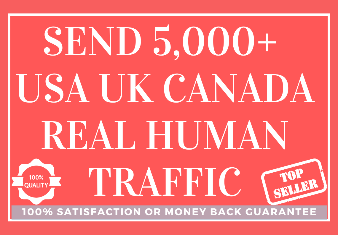 Send 5,000+ USA UK CANADA Real Human Traffic to Your Website