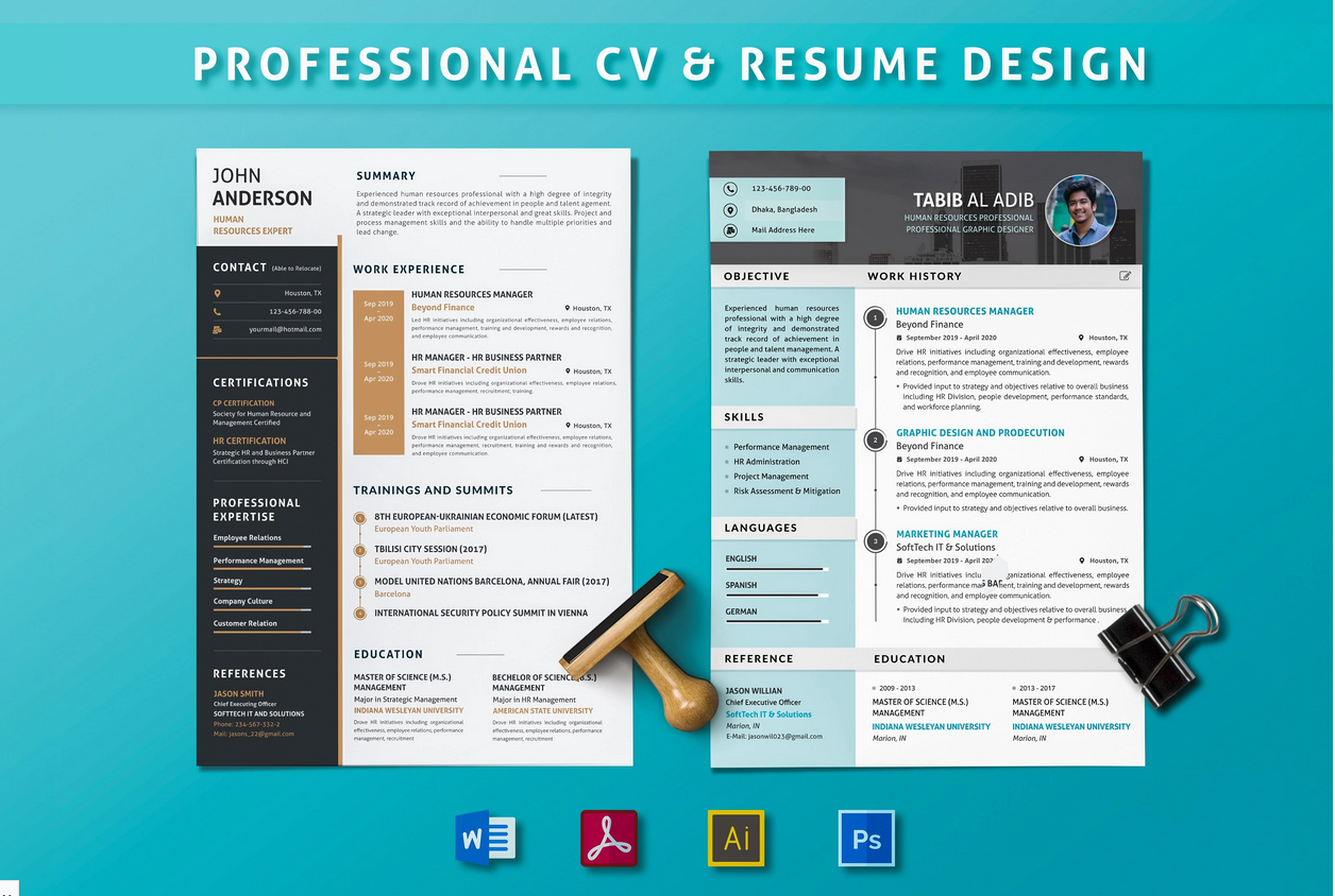 Make professional , resume and portfolio design 
