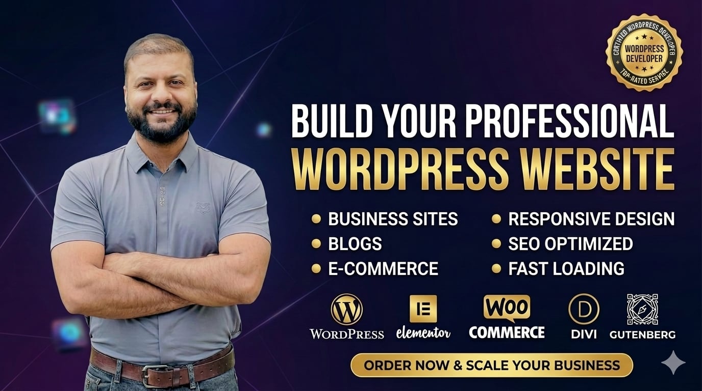 I will build a professional, responsive, and SEO friendly WordPress website
