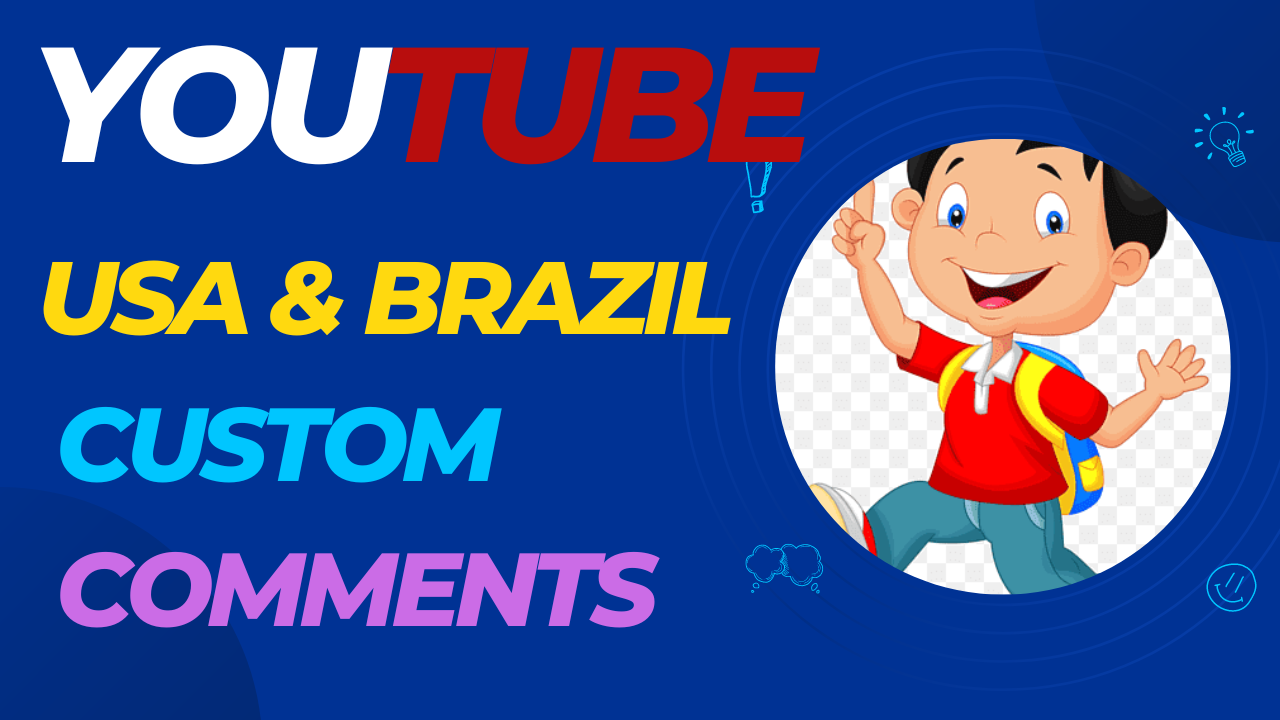 USA & Brazil YouTube Custom Comments Super Fast