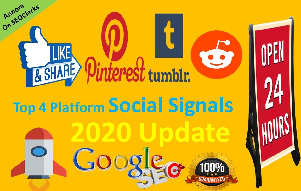 TOP 4 Platform Social Media Best Sites 5,000+ Mixed Social Signals Help To Increase Website SEO