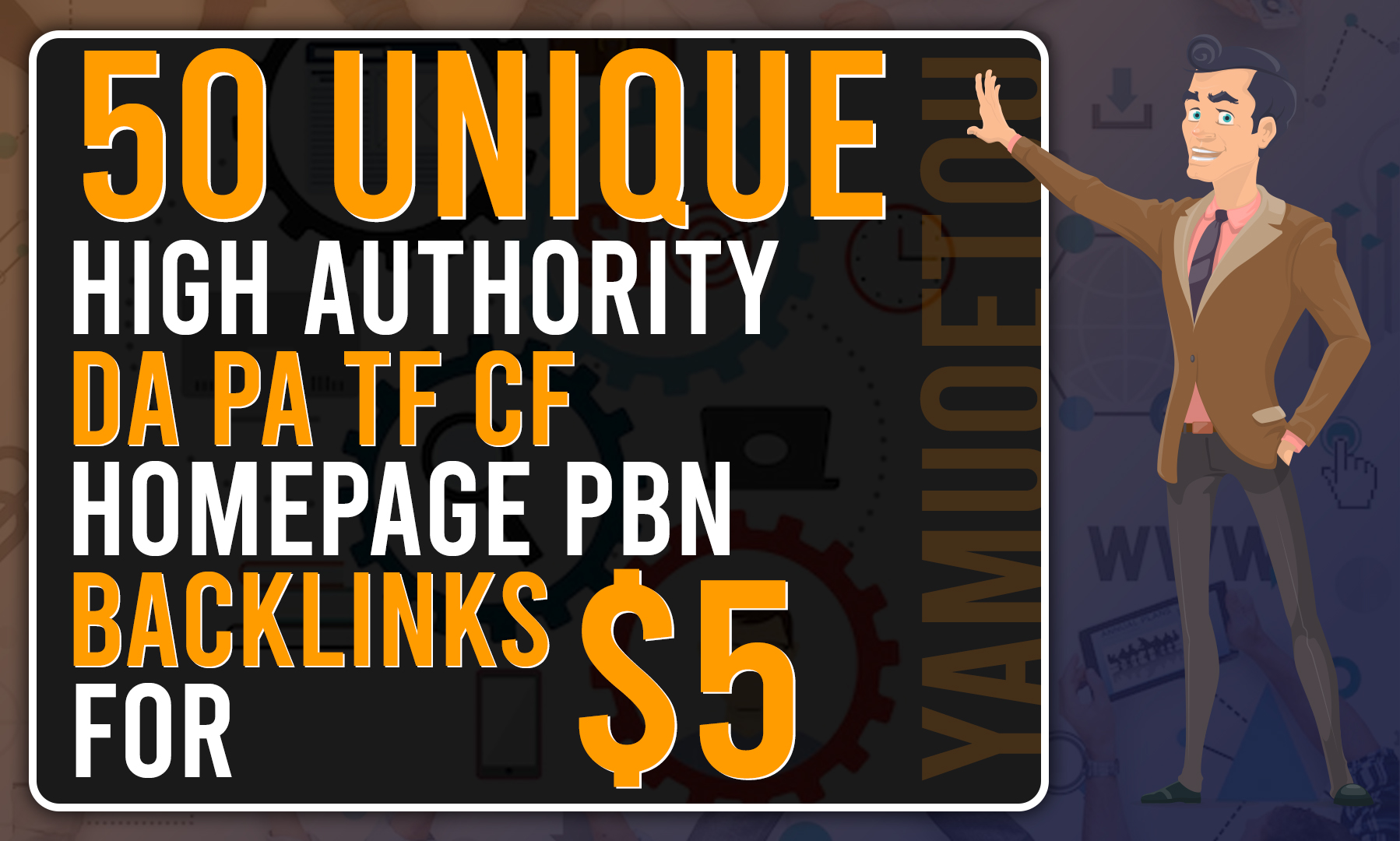 I Will Do 50 Unique High Authority PA DA TF CF Homepage PBN Backlinks