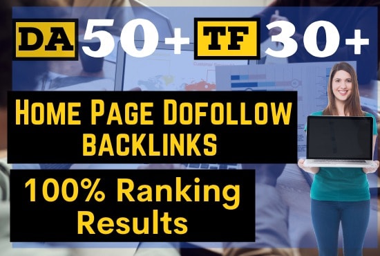 I Will Make High TF , DA Homepage SEO Backlinks Dofollow