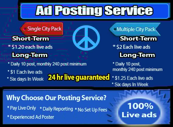 Craigslist live ad posting with live guarantee in Top USA Site
