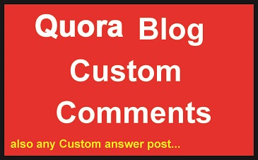 High-Quality Quora Custom blog comments also fast delivery