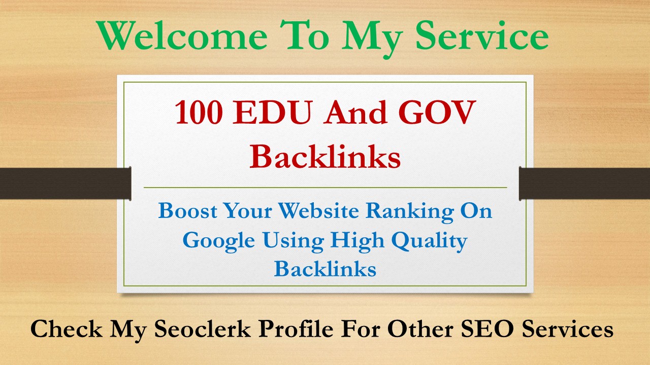 I Will MANUALLY Do 100 UNIQUE PR10 EDU SEO BackIinks