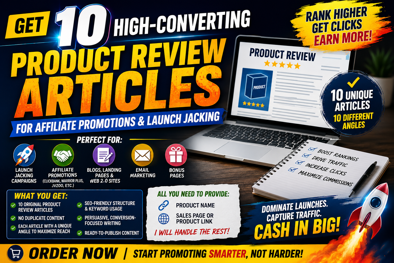 Get 10 High-Converting Product Review Articles for Af...