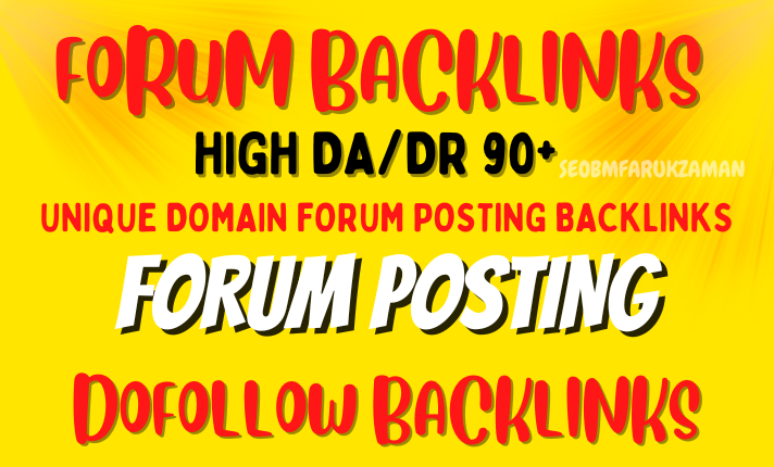 30 Manual Forum Posting Dofollow Backlinks, DA/DR 50+