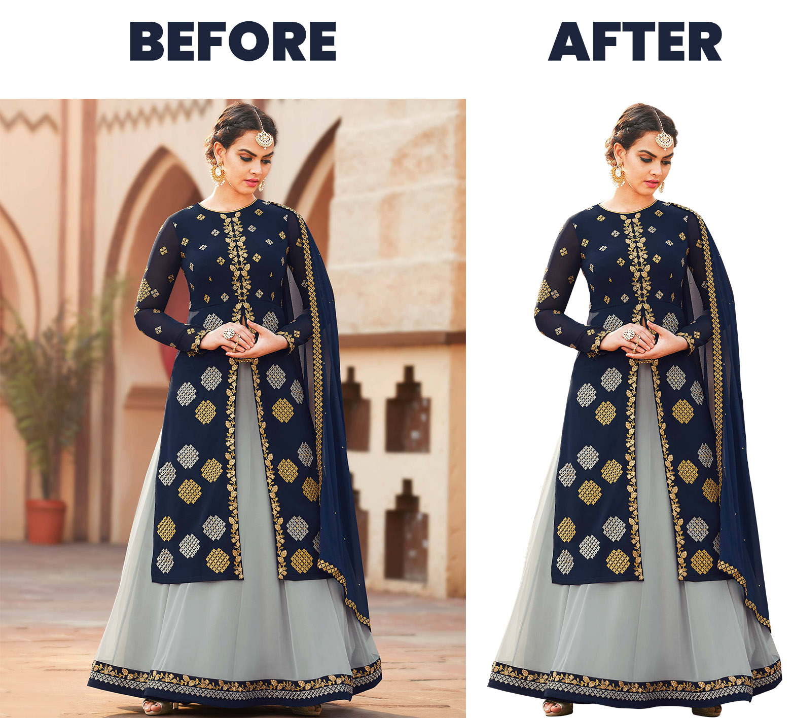 Remove background from your 2 photos