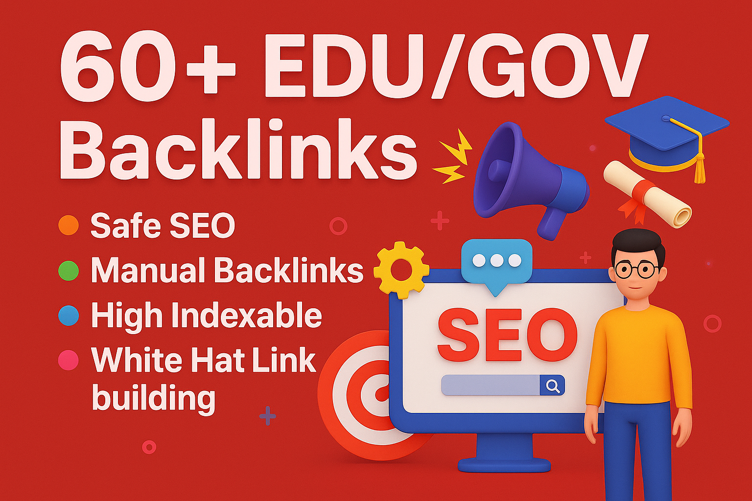 Premium 65.EDU/gov Backlinks No Comment/Redirect Created From Top Universities