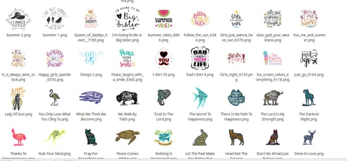 300 women's clothing niche designs in png format for Print On Demand (POD)