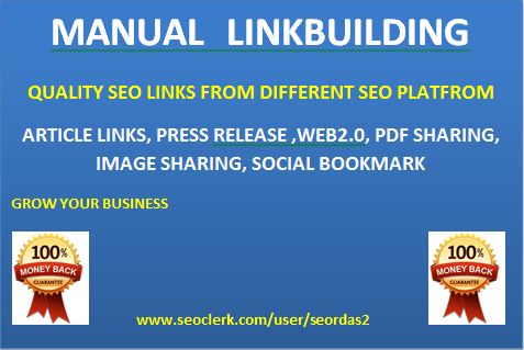 Manual Create 50 High DA SEO Backlinks