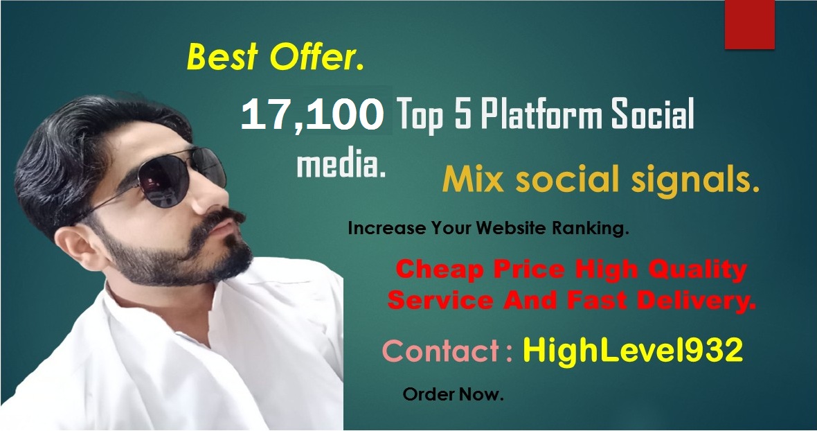 TOP 5 Platform 17,100 Mix Social Signals Lifetime Guarantee Backlinks SEO Boost Website Your Ranking