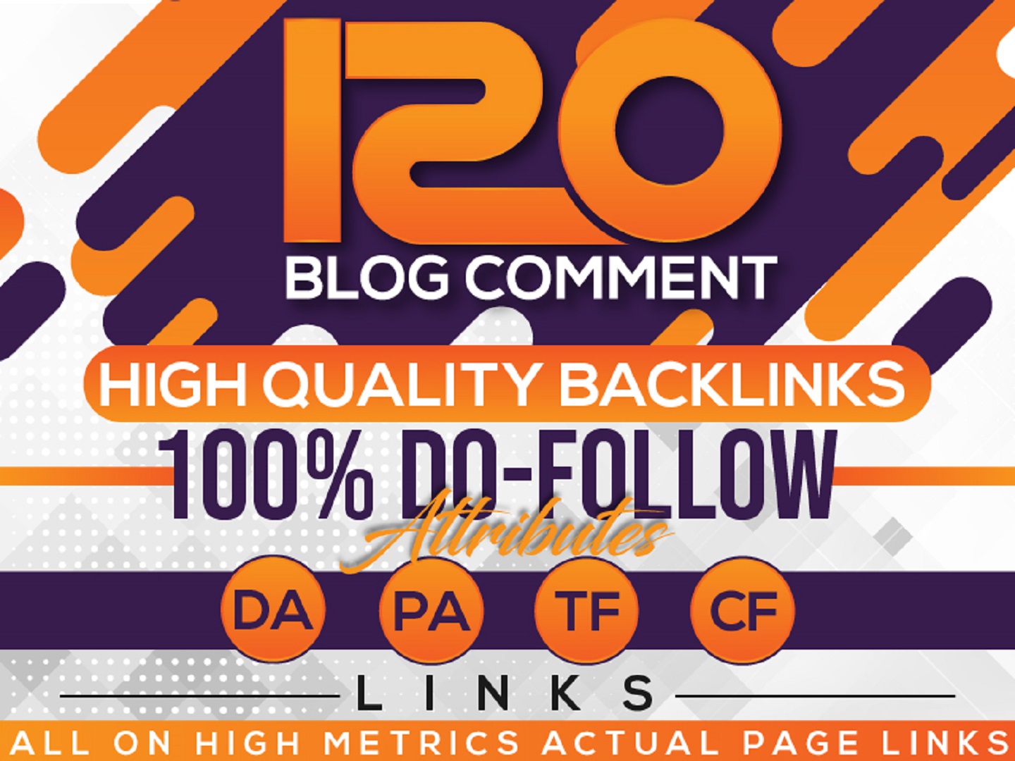 Manually 120 blog comment seo backlinks with high authority da