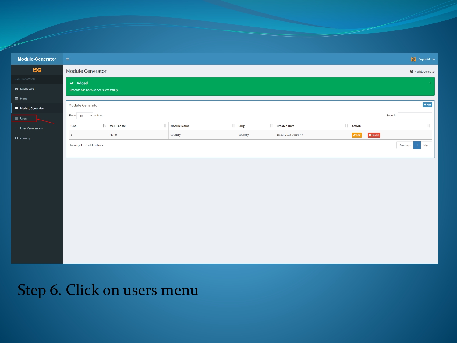 Module Generator (CRUD Generator)