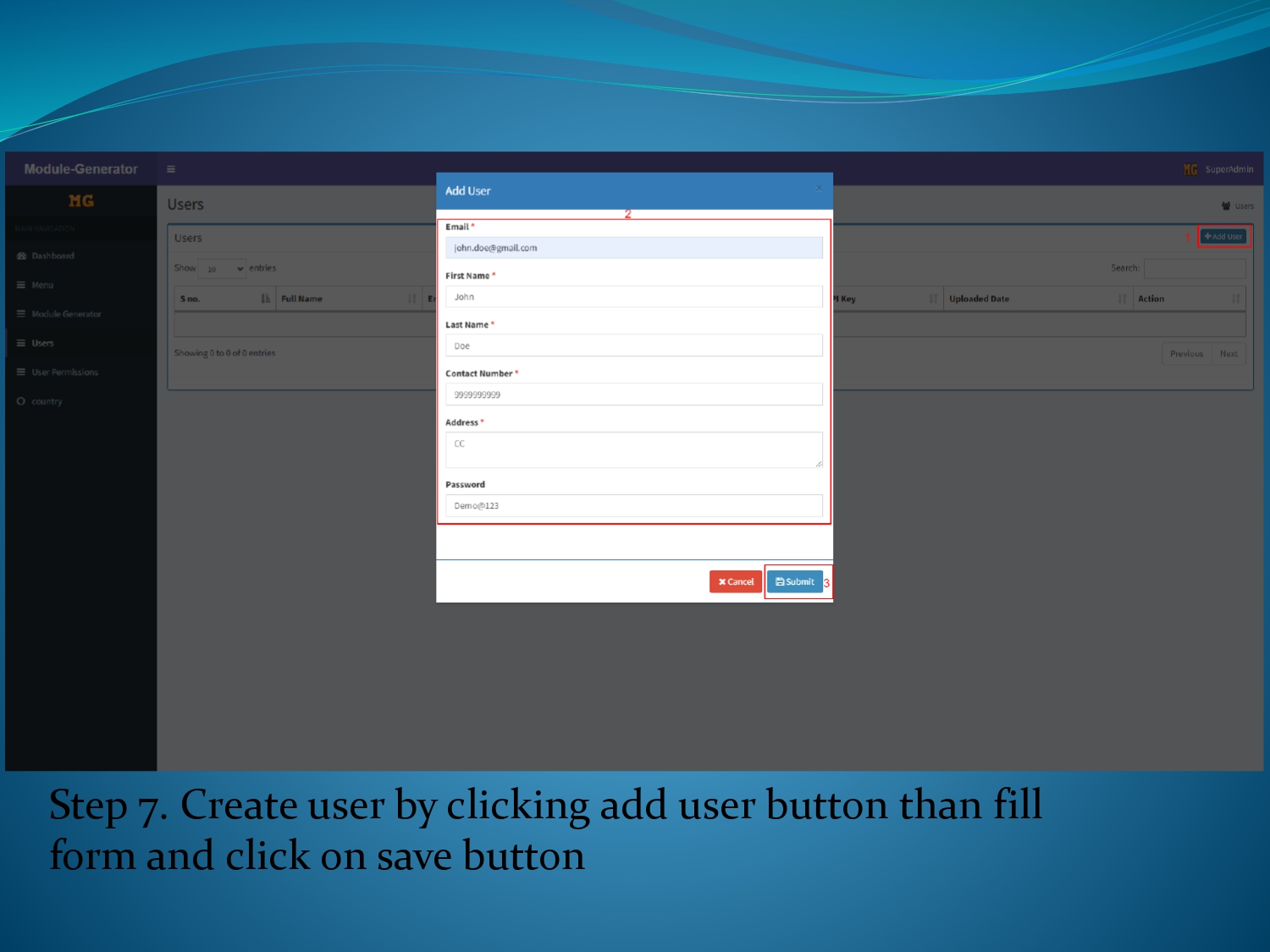 Module Generator (CRUD Generator)