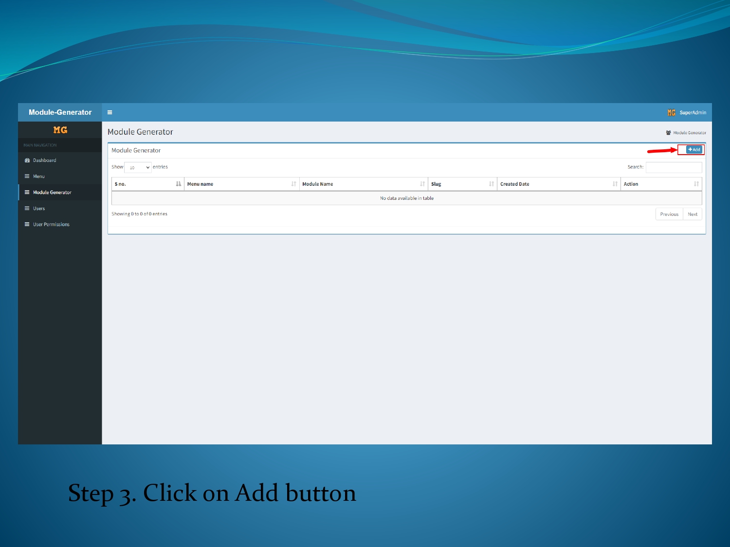 Module Generator (CRUD Generator)