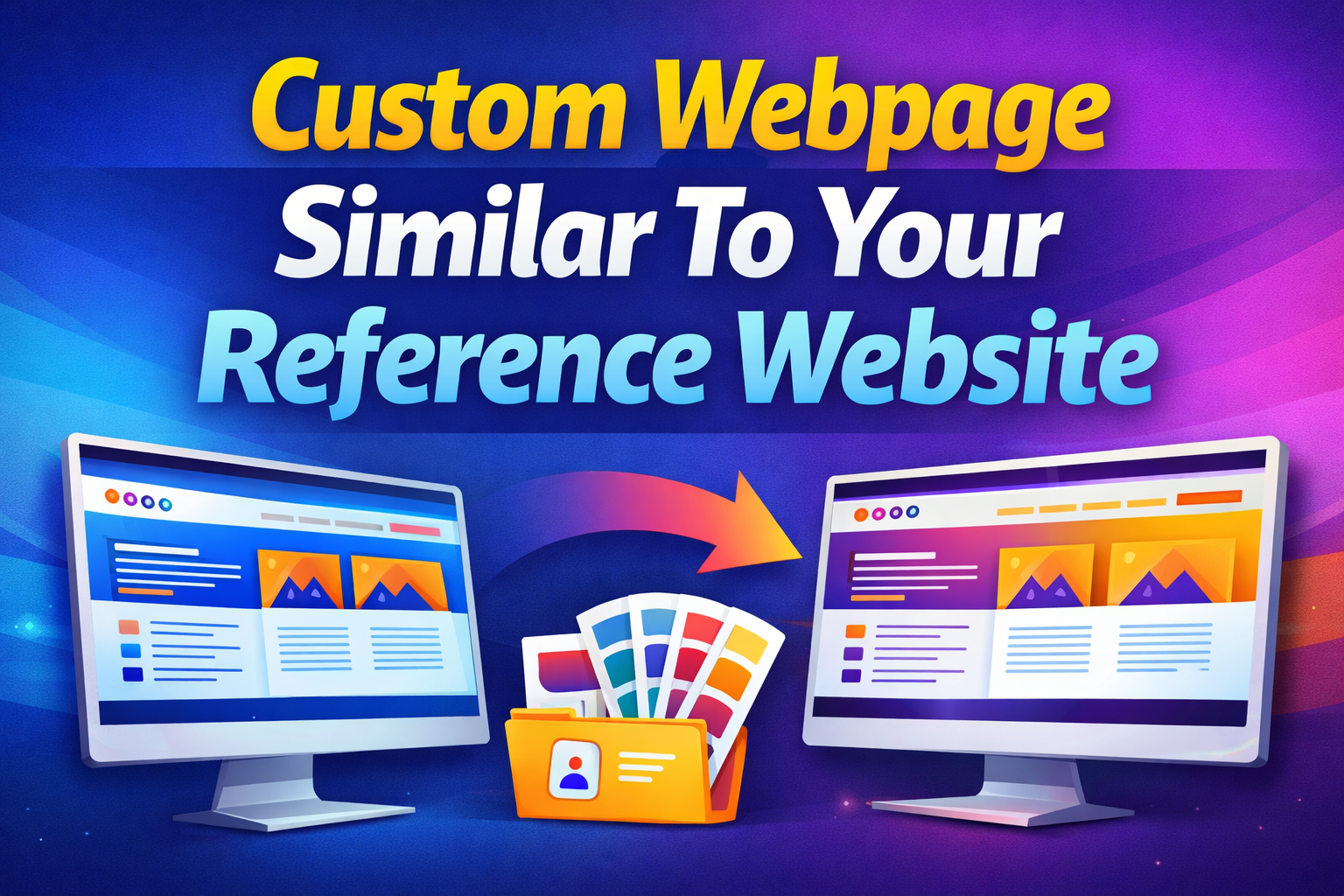 I will design a custom webpage similar to your reference website