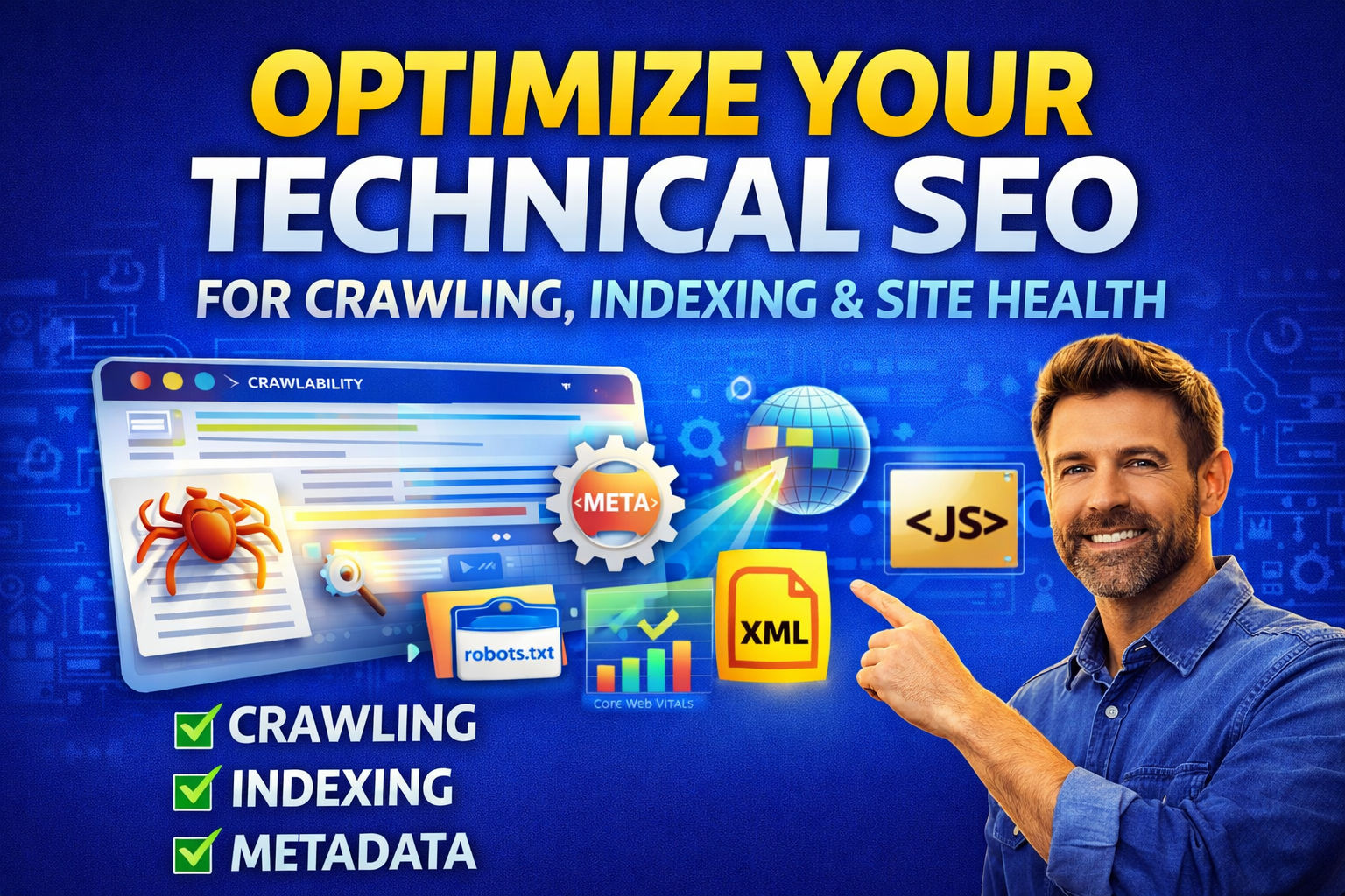 I will optimize your technical SEO for crawling indexing and site health