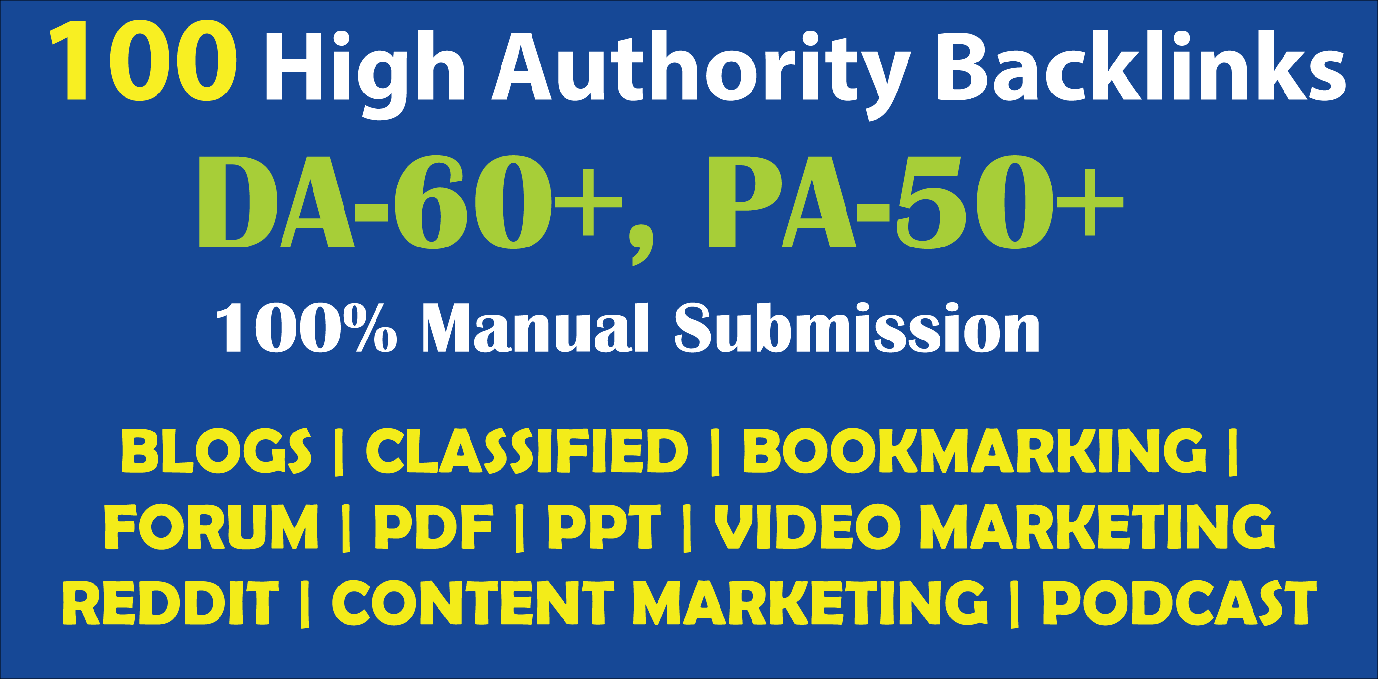 100+ High DA, PA, SEO Backlinks to Boost Google Ranking