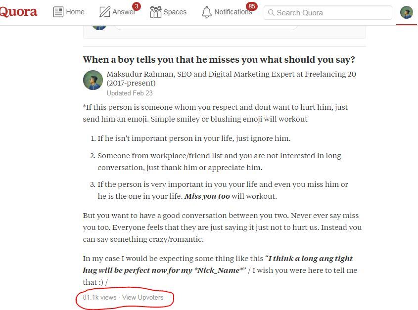 Offer promote your website 4 high quality Quora Answers only