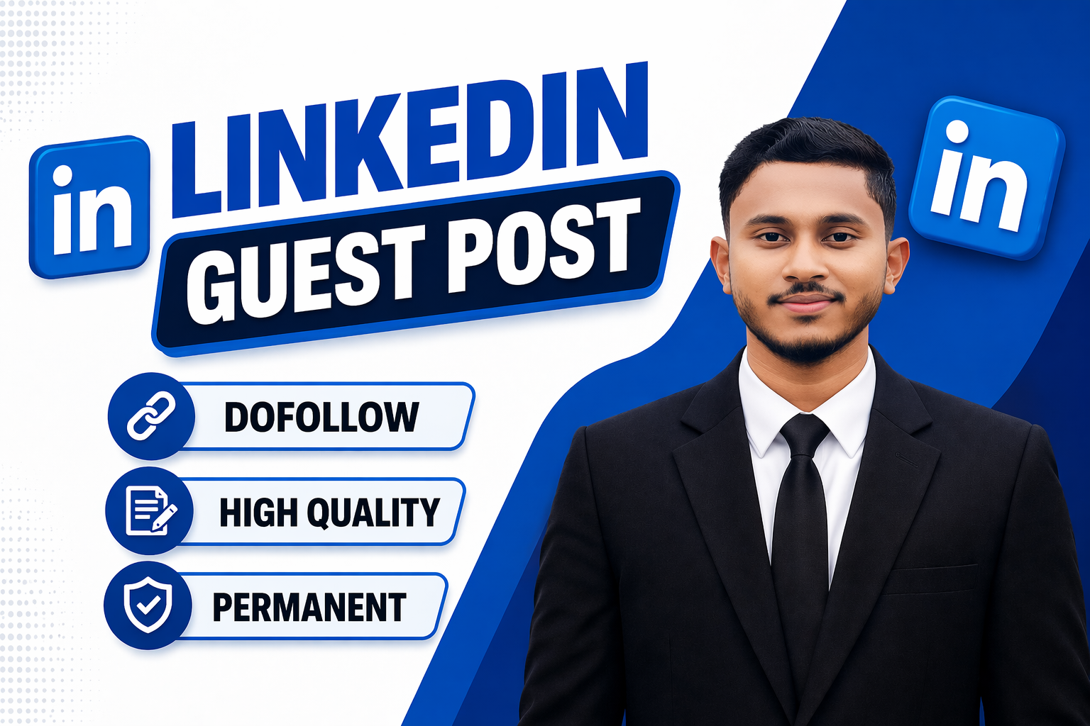 I will create and publish professional 10 LinkedIn backlink for your business