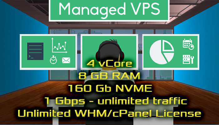 WHM's / cPanel Managed VPS With Unlimited cPanel License & Full Support 
