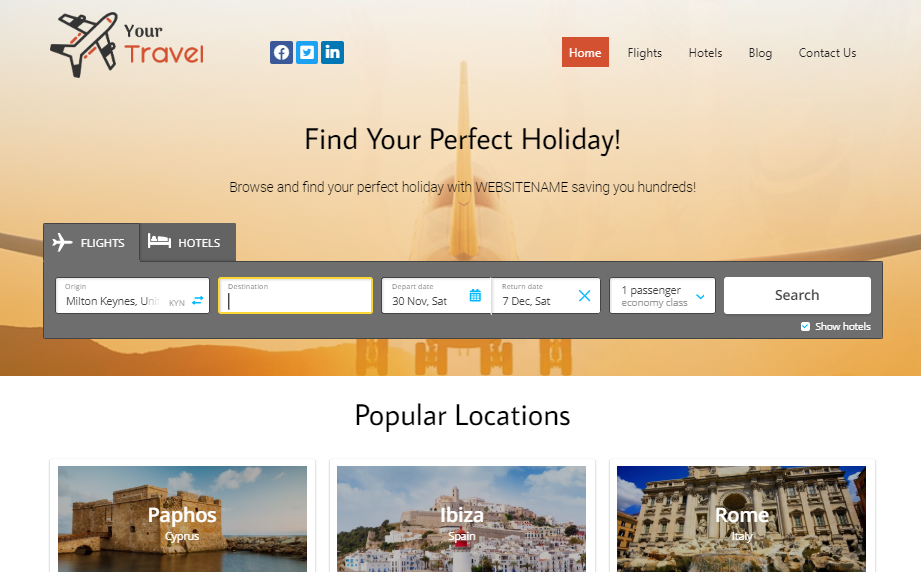 Start Your Own Travel Comparison Website - Installation, Domain and First Month of Hosting Included!