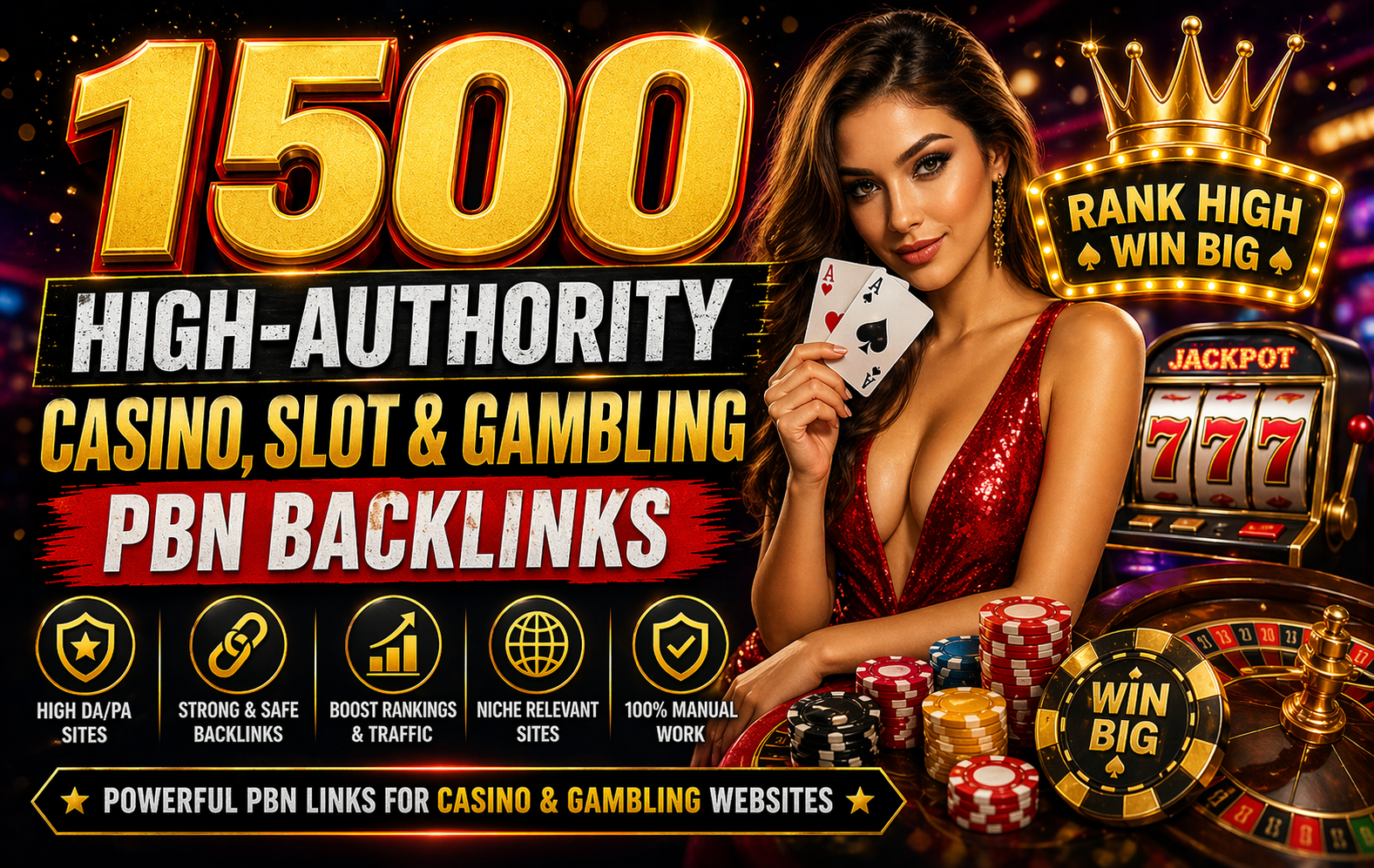 Get Ranked on Google's 1st Page with 1500 High-Authority Casino, Slot & Gambling PBN Backliinks