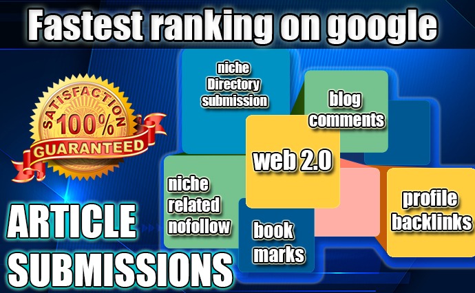 Get Higher rank on Google with high Quality web2.0,Profile,Bookmarks and many more backlinks,DA40+