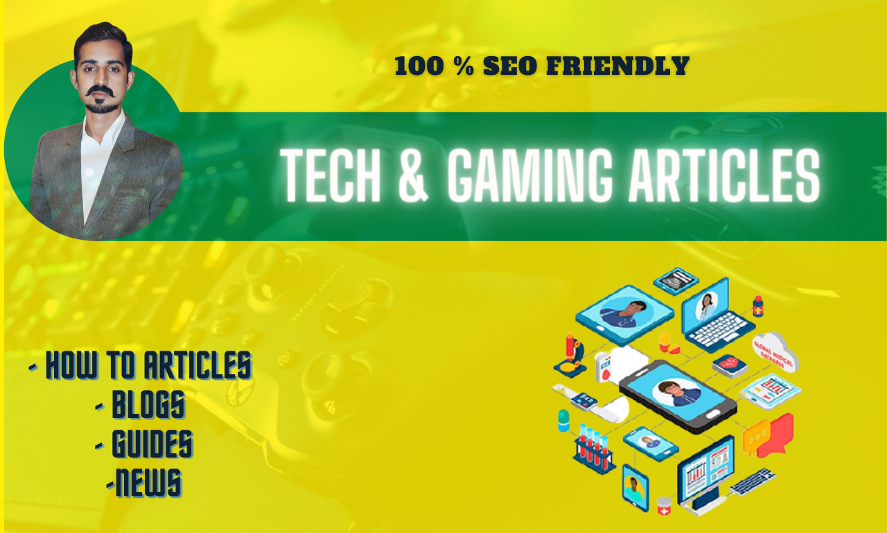 I will write gaming, tech and cryptocurrency related articles