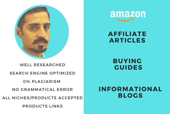 I will write amazon affiliate articles and buying guides