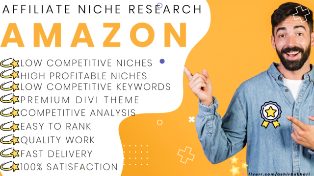 I will do 5 amazon niche and keyword research for affiliate marketing 