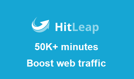 Hitleap with 50K+ minutes to boost traffic