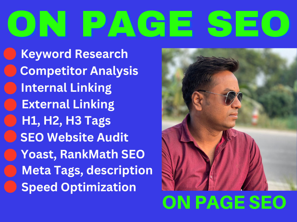 On page SEO , monthly on page SEO, on page SEO service for google top ranking