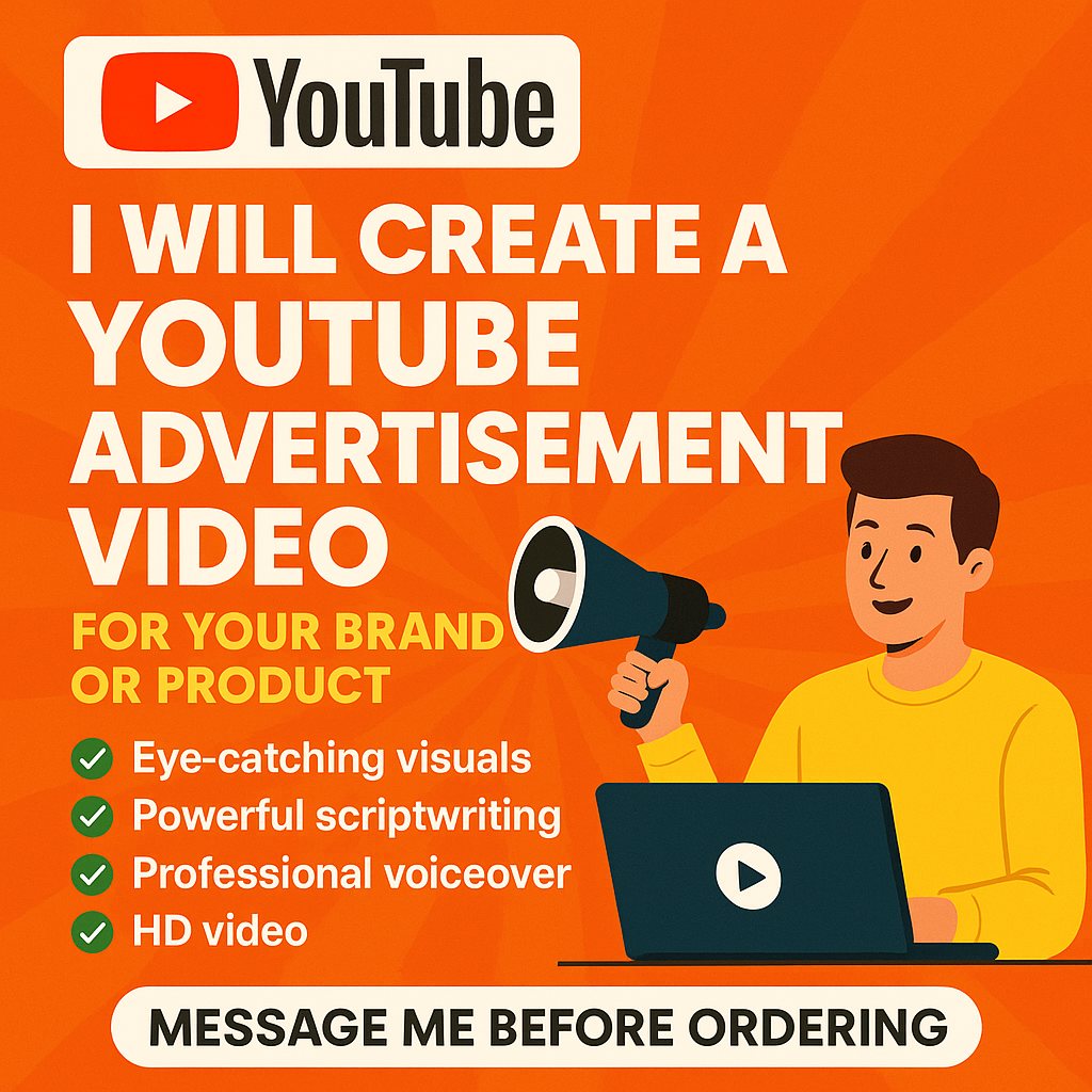 I will make YouTube advertisement video for your brand or product