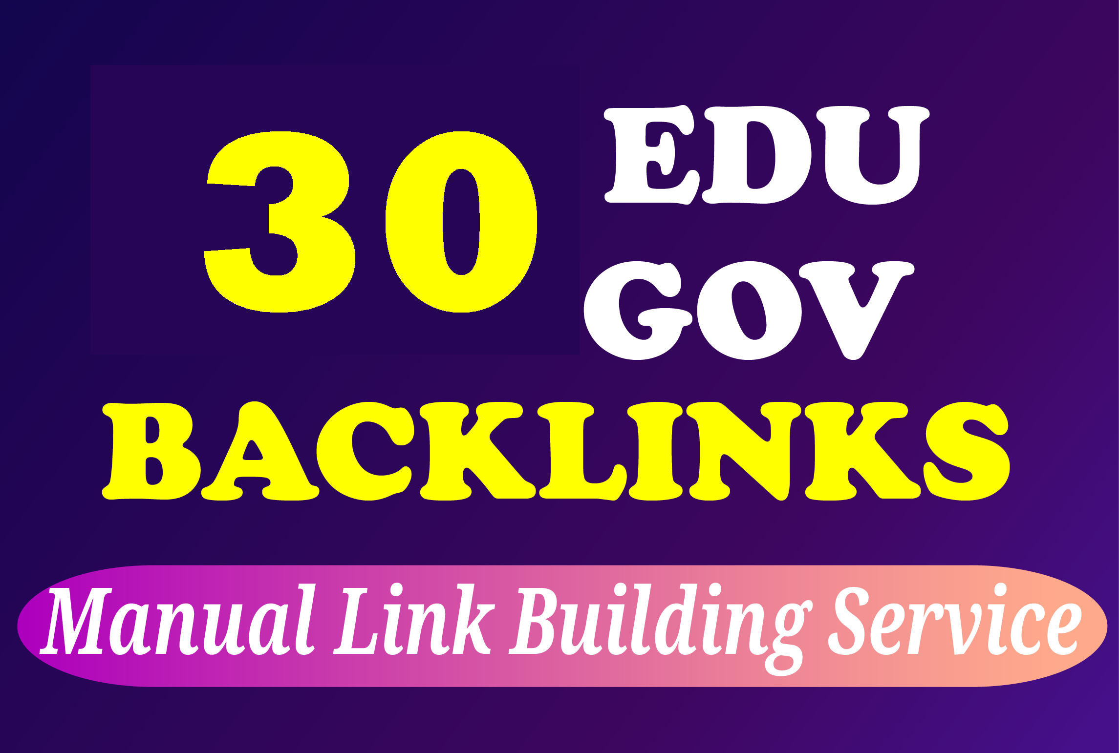 Create Manually 30 High quality Edu gov Backlinks
