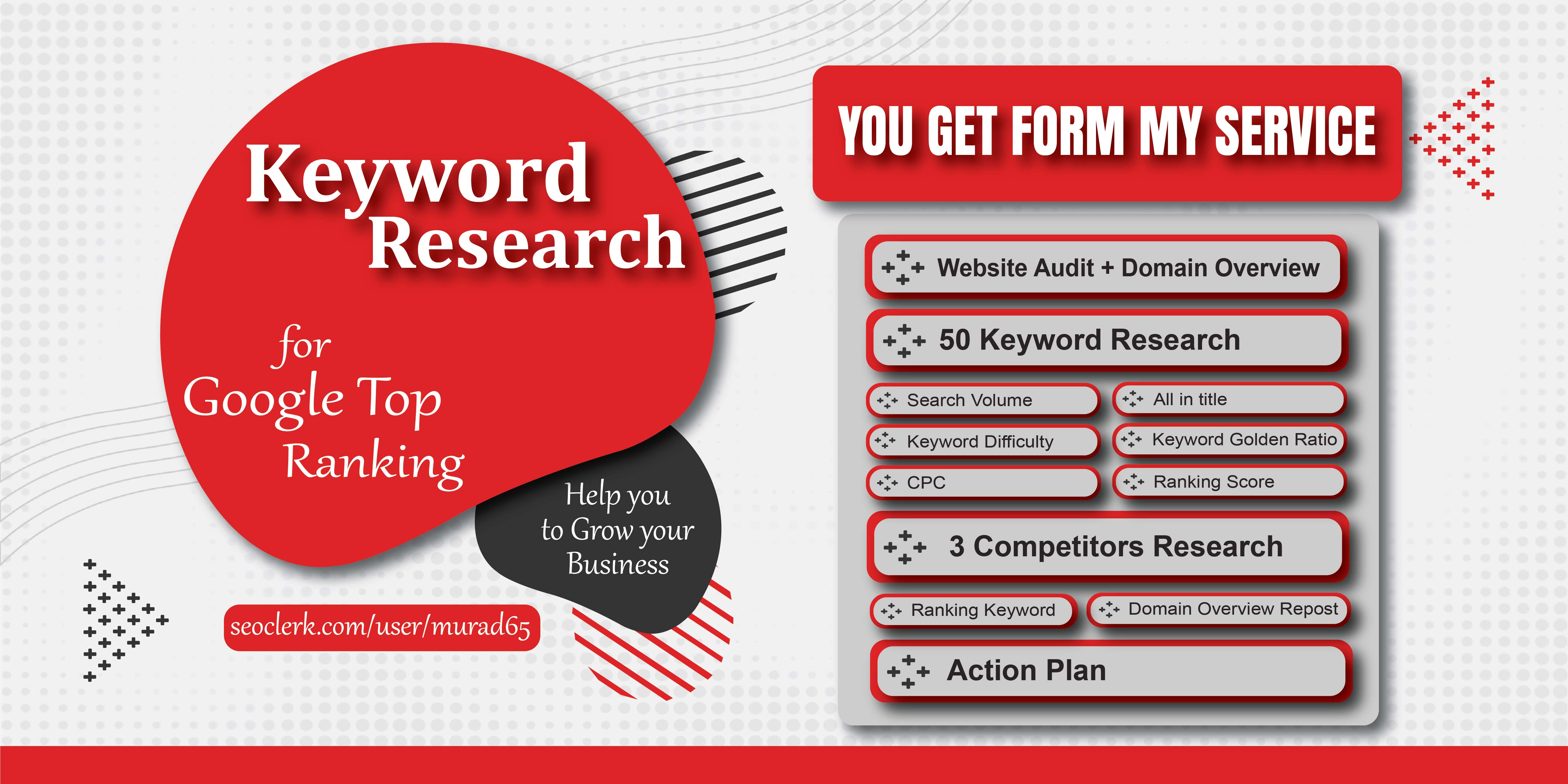Excellent SEO Keyword Research and Competitor Analysis for Google Top Ranking