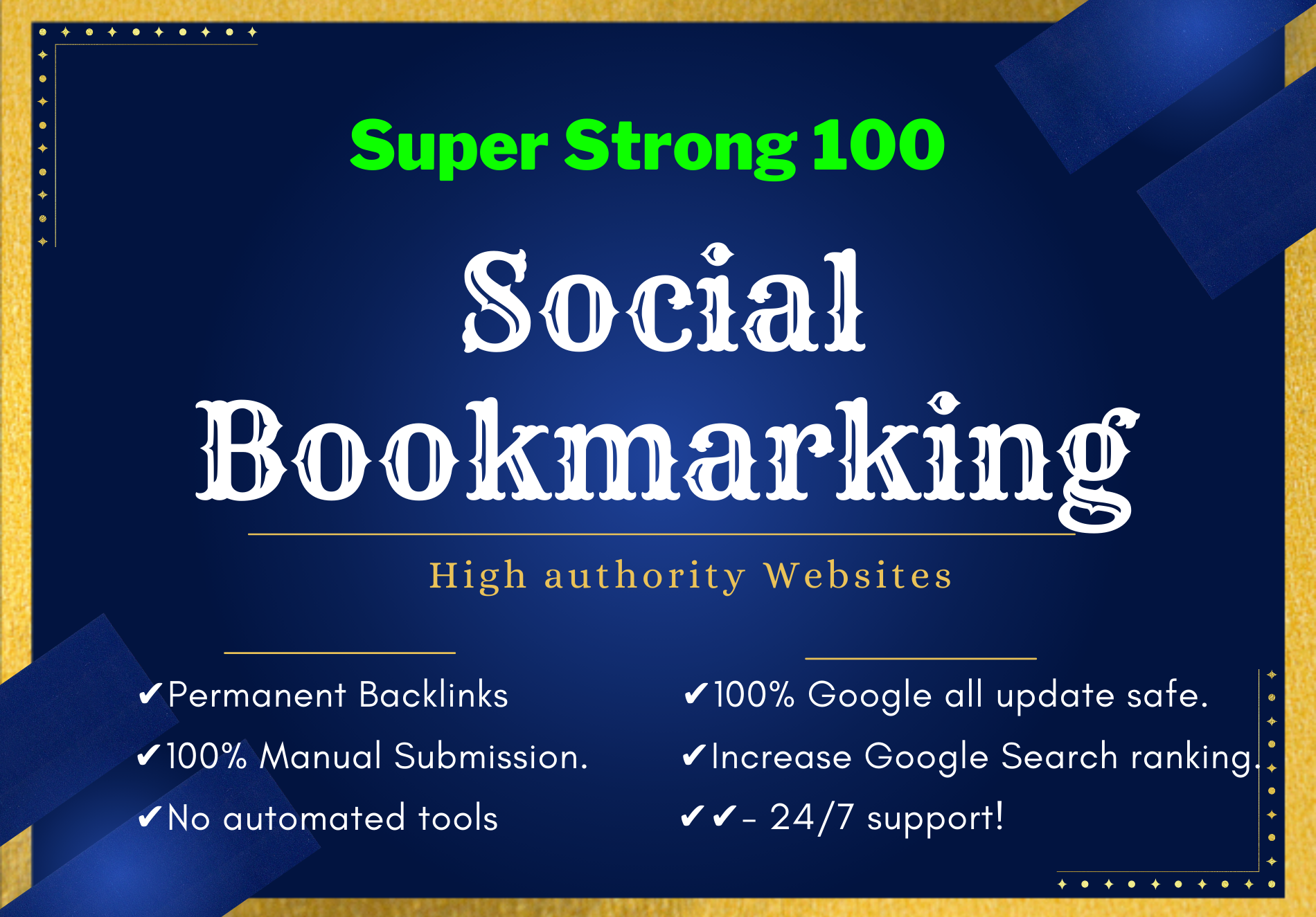 Create Super strong 100 Social Bookmarks 