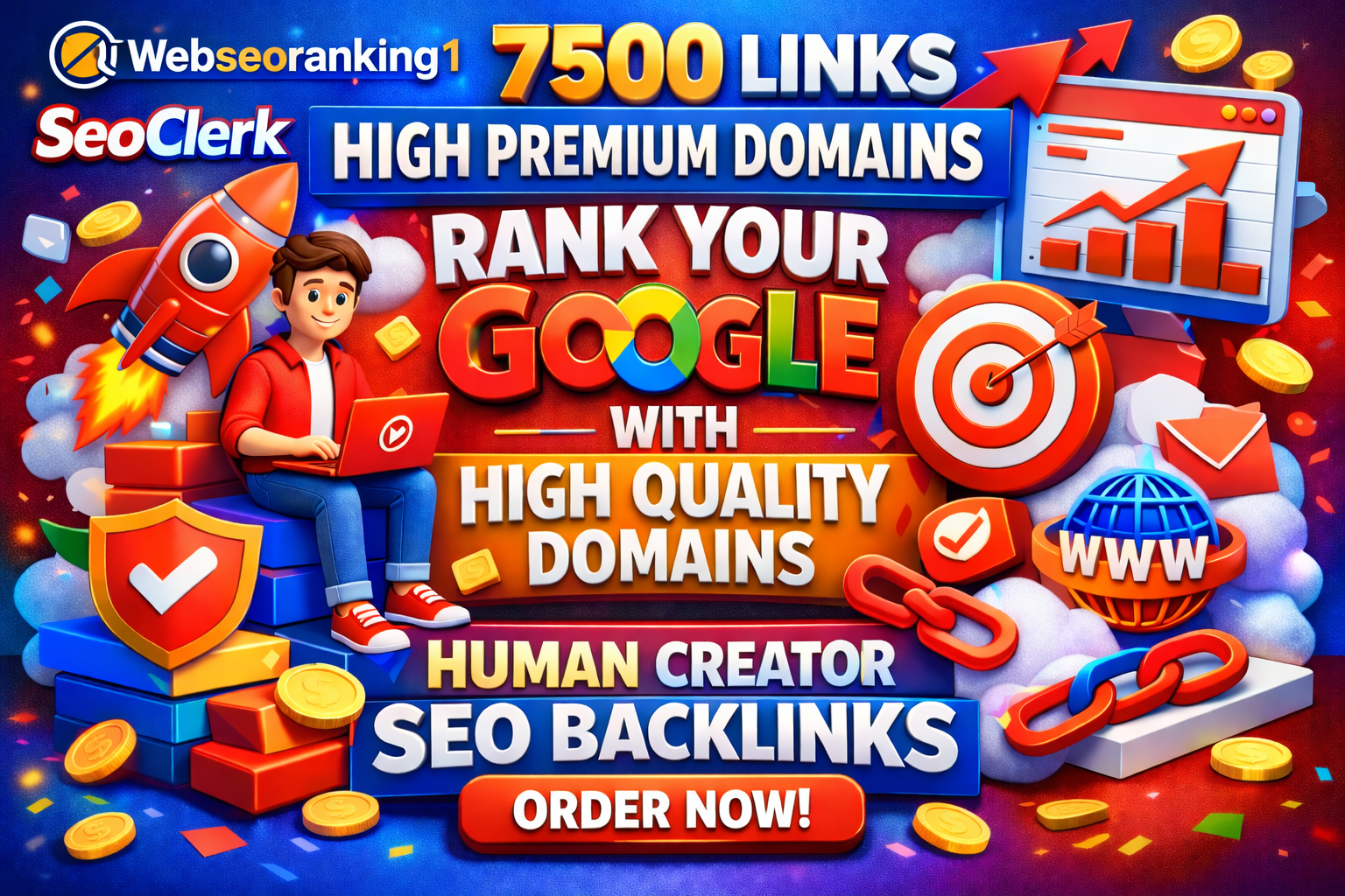 7500 Links High Permium Domain Ranking your Google & Quality Domains Human Creator SEO Backlinks