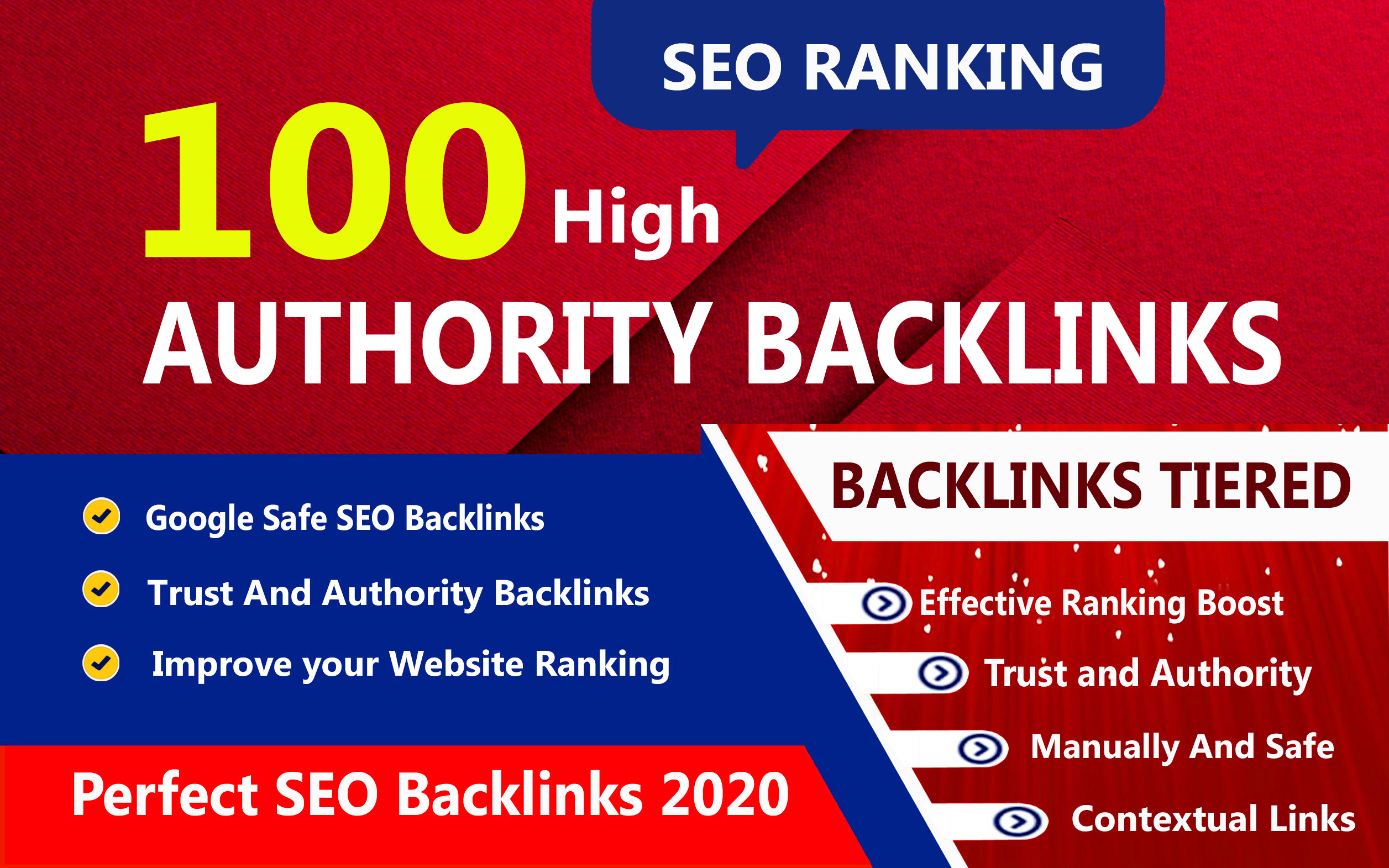 DA 50 Plus, Manually Create 100 Mix High Authority SEO Backlinks