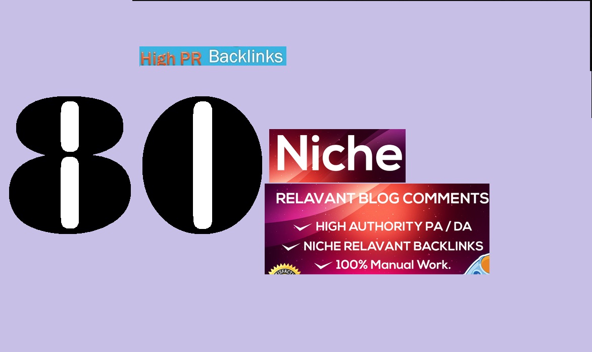 80 niche relavant blog comments backlinks